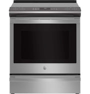 GE Profile - 30 in. Wide 5 Elements 5.3 Cu. Ft. Slide-In Electric Induction True Convection Range with No Preheat Air Fry and Wi-Fi - Stainless Steel
