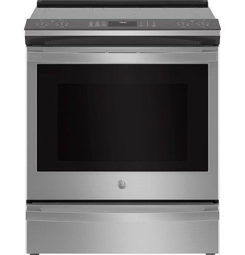 GE Profile - 30 in. Wide 5 Elements 5.3 Cu. Ft. Slide-In Electric Induction True Convection Range with No Preheat Air Fry and Wi-Fi - Stainless Steel