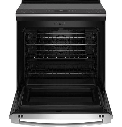 GE Profile - 30 in. Wide 5 Elements 5.3 Cu. Ft. Slide-In Electric Induction True Convection Range with No Preheat Air Fry and Wi-Fi - Stainless Steel