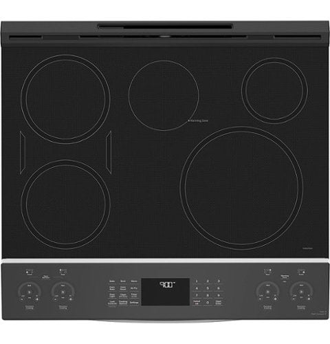 GE Profile - 30 in. Wide 5 Elements 5.3 Cu. Ft. Slide-In Electric Induction True Convection Range with No Preheat Air Fry and Wi-Fi - Stainless Steel