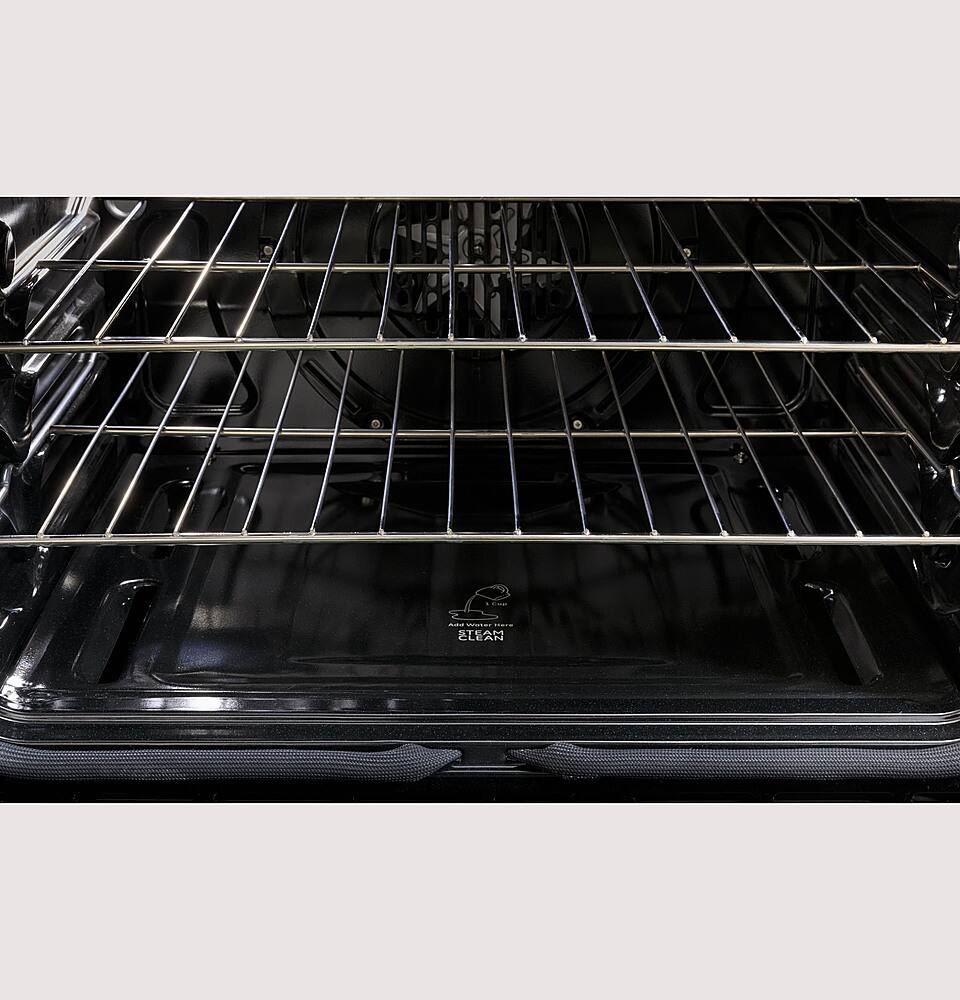 GE Profile - 30" Wide 5 Elements 6.6 Cu. Ft. Freestanding Double Oven Electric True Convection Range w/ No Preheat Air Fry and Wi-Fi - Stainless Steel
