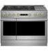 Monogram - 48 in. Wide 7 Burners 8.25 Cu. Ft. Freestanding Double Oven Dual Fuel Convection Smart Range with Self-Clean - Stainless Steel