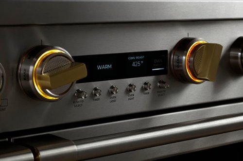 Monogram - 48 in. Wide 7 Burners 8.25 Cu. Ft. Freestanding Double Oven Dual Fuel Convection Smart Range with Self-Clean - Stainless Steel