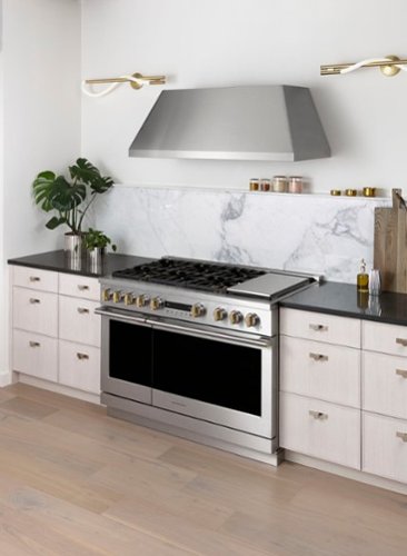 Monogram - 48 in. Wide 7 Burners 8.25 Cu. Ft. Freestanding Double Oven Dual Fuel Convection Smart Range with Self-Clean - Stainless Steel