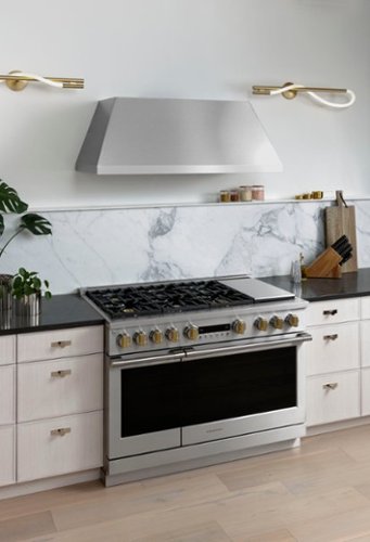 Monogram - 48 in. Wide 7 Burners 8.25 Cu. Ft. Freestanding Double Oven Dual Fuel Convection Smart Range with Self-Clean - Stainless Steel