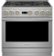 Monogram - 36 in. Wide 6 Burners 5.7 Cu. Ft. Freestanding Dual Fuel Convection Smart Range with Self-Clean - Stainless Steel