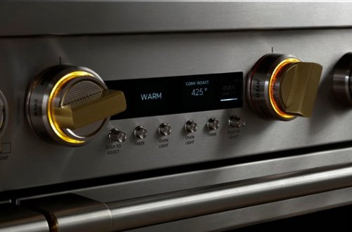 Monogram - 36 in. Wide 6 Burners 5.7 Cu. Ft. Freestanding Dual Fuel Convection Smart Range with Self-Clean - Stainless Steel