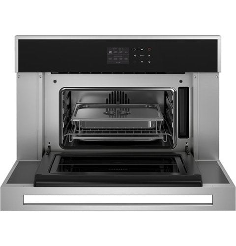 Monogram - Minimalist 30" Built-In Single Electric Convection Wall Oven with Steam and Combination Cooking - Stainless Steel