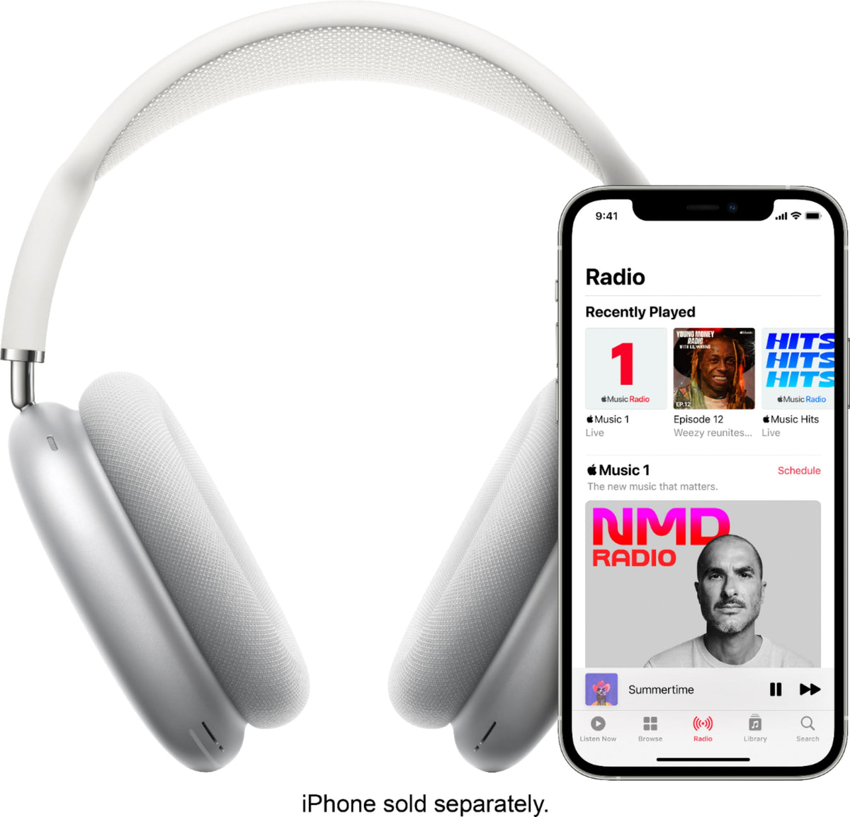 Apple - Geek Squad Certified Refurbished AirPods Max (Lightning) - Space Gray