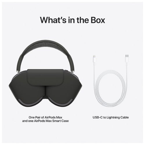 Apple - Geek Squad Certified Refurbished AirPods Max (Lightning) - Space Gray