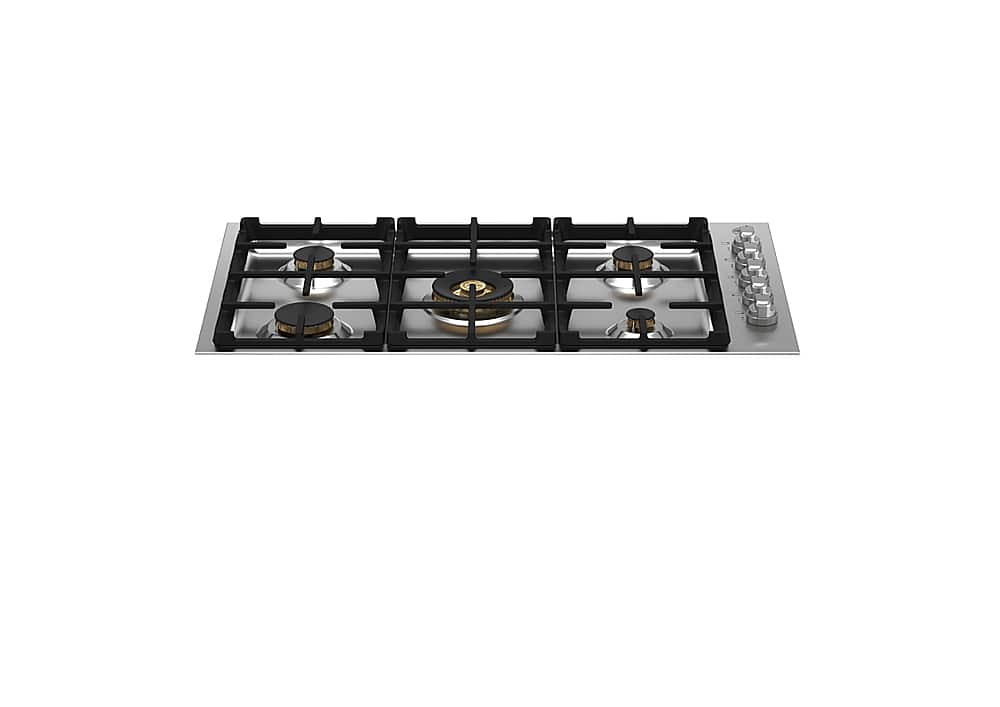 Bertazzoni - 36 in. Wide 5 Burner Drop in Gas Cooktop - Stainless Steel