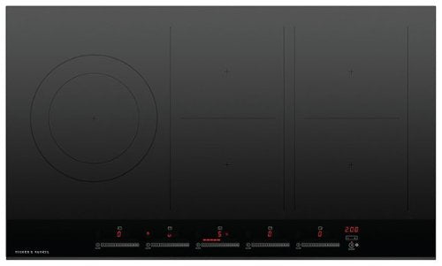 Fisher & Paykel - 36 in. Wide 5 Element 5 Zone Induction Cooktop with SmartZone - Black