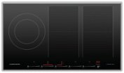Fisher & Paykel - 36 in. Wide 5 Element 5 Zone Induction Cooktop with SmartZone - Black