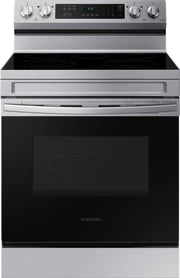 Samsung - 30 in. Wide 5 Elements 6.3 cu. ft. Freestanding Electric Range with Rapid Boil, WiFi & Self Clean - Stainless Steel