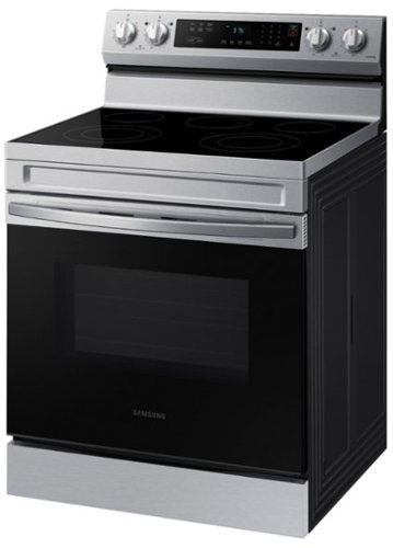 Samsung - 30 in. Wide 5 Elements 6.3 cu. ft. Freestanding Electric Range with Rapid Boil, WiFi & Self Clean - Stainless Steel