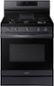 Samsung - 30 in. Wide 5 Burner 6.0 cu. ft. Freestanding Gas Range with No-Preheat Air Fry & Convection - Black Stainless Steel