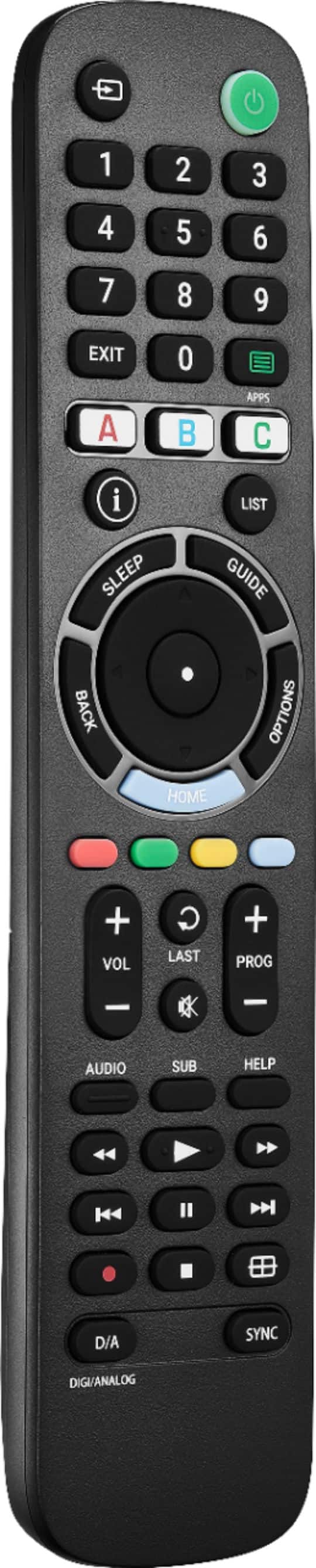 Insignia™ - Replacement Remote for Sony TVs - Black