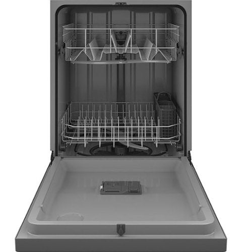 GE - 24" Front Control Built-In Plastic Tub Dishwasher with Dry Boost and 59 dBA - Stainless Steel