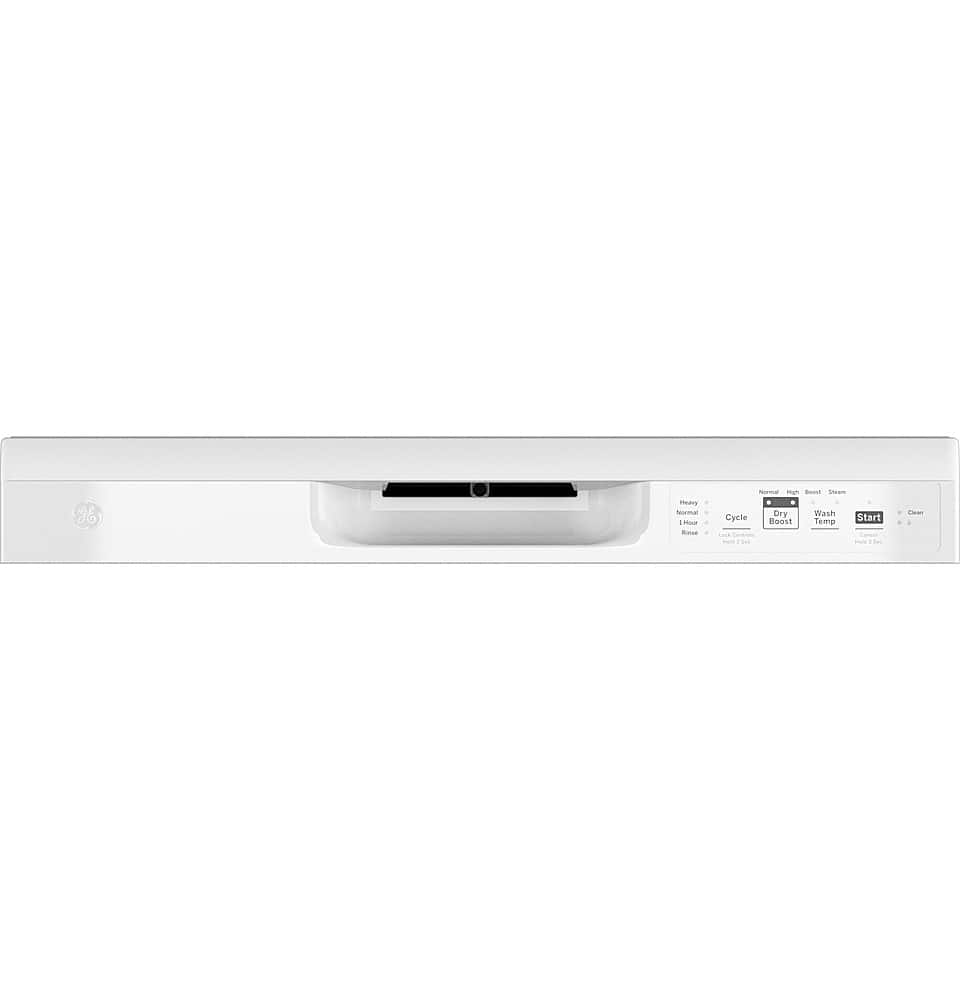 GE - 24" Front Control Built-In Plastic Tub Dishwasher with Dry Boost and 59 dBA - White