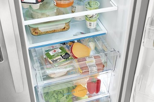 Frigidaire - 36 in. Wide 22.3 Cu. Ft. Side-by-Side Counter-Depth Refrigerator - Stainless Steel