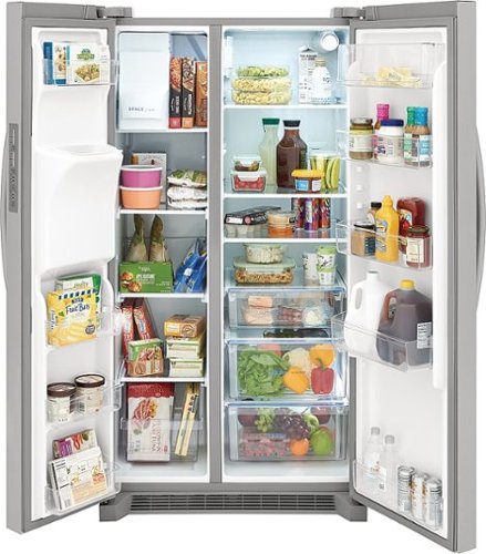 Frigidaire - 36 in. Wide 22.3 Cu. Ft. Side-by-Side Counter-Depth Refrigerator - Stainless Steel