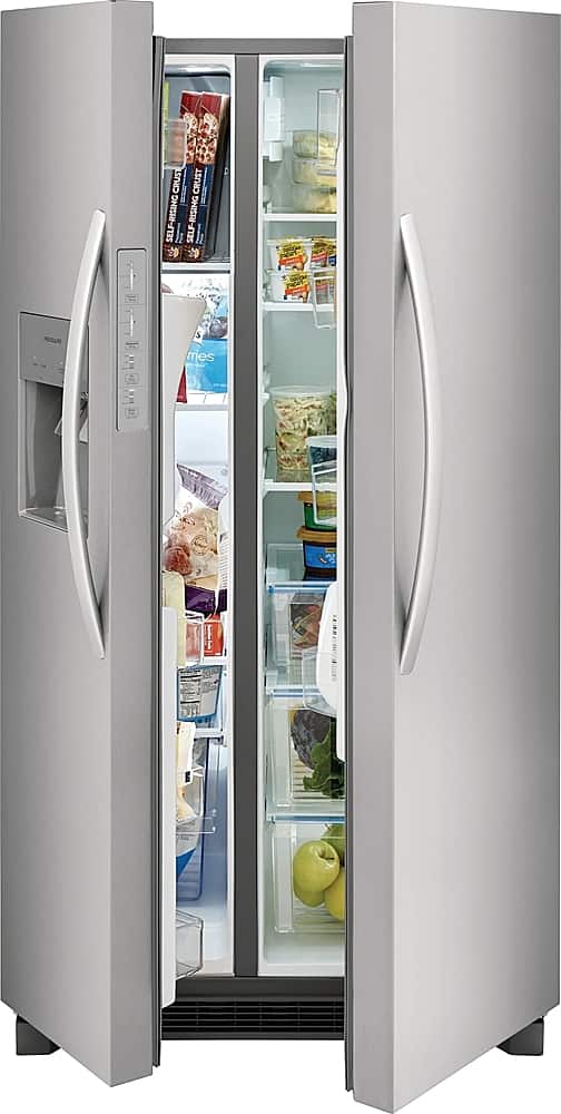 Frigidaire - 36 in. Wide 22.3 Cu. Ft. Side-by-Side Counter-Depth Refrigerator - Stainless Steel