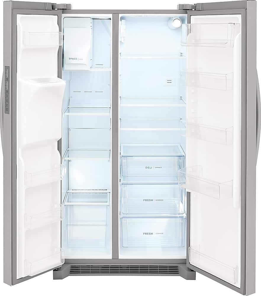 Frigidaire - 36 in. Wide 22.3 Cu. Ft. Side-by-Side Counter-Depth Refrigerator - Stainless Steel