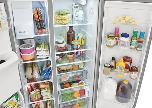 Frigidaire - 36 in. Wide 22.3 Cu. Ft. Side-by-Side Counter-Depth Refrigerator - Stainless Steel