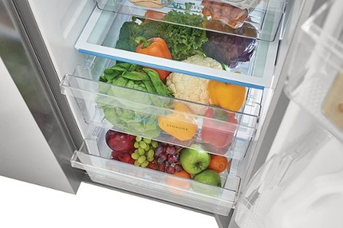 Frigidaire - 36 in. Wide 22.3 Cu. Ft. Side-by-Side Counter-Depth Refrigerator - Stainless Steel