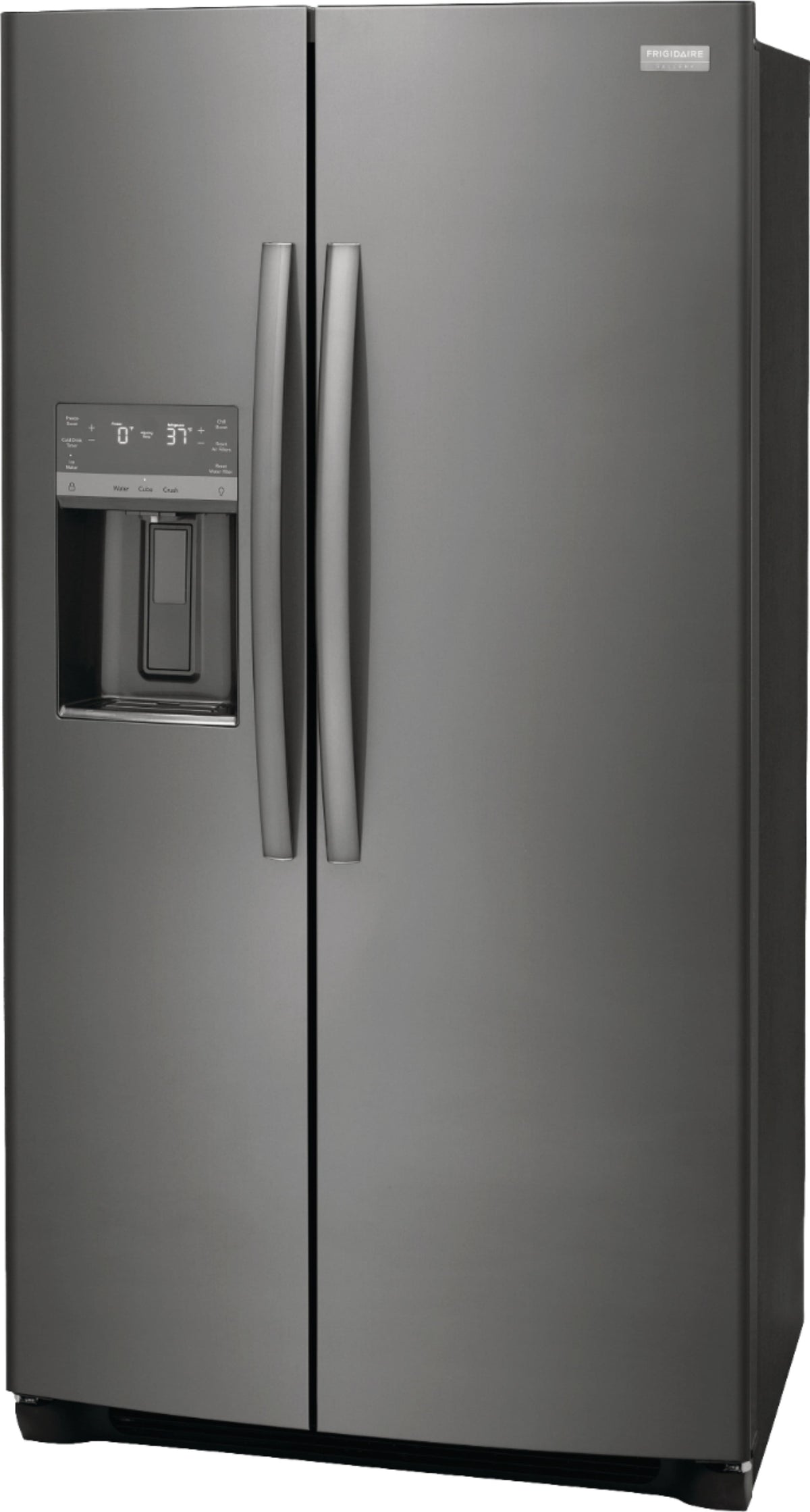 Frigidaire - Gallery 36 in. Wide 22.3 Cu. Ft. Side-by-Side Counter-Depth Refrigerator - Black Stainless Steel