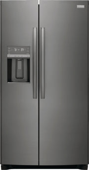 Frigidaire - Gallery 36 in. Wide 22.3 Cu. Ft. Side-by-Side Counter-Depth Refrigerator - Black Stainless Steel