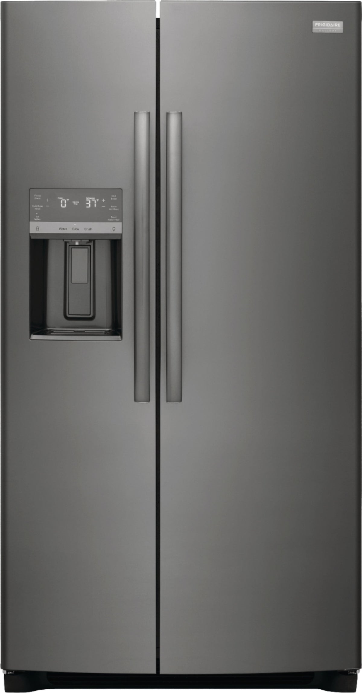 Frigidaire - Gallery 36 in. Wide 22.3 Cu. Ft. Side-by-Side Counter-Depth Refrigerator - Black Stainless Steel