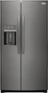 Frigidaire - Gallery 36 in. Wide 22.3 Cu. Ft. Side-by-Side Counter-Depth Refrigerator - Black Stainless Steel