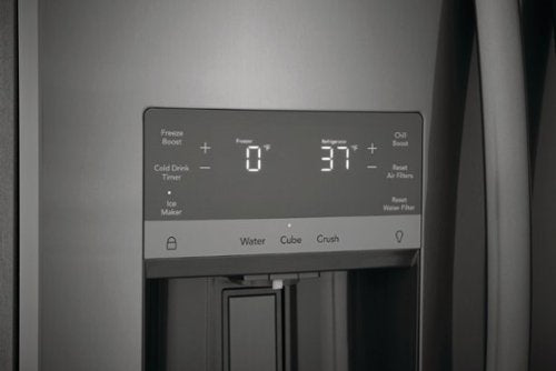Frigidaire - Gallery 36 in. Wide 22.3 Cu. Ft. Side-by-Side Counter-Depth Refrigerator - Black Stainless Steel