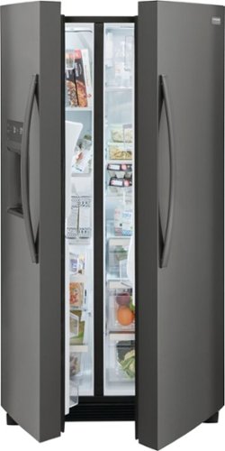 Frigidaire - Gallery 36 in. Wide 22.3 Cu. Ft. Side-by-Side Counter-Depth Refrigerator - Black Stainless Steel