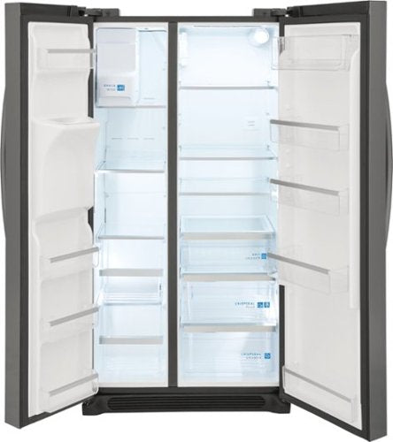 Frigidaire - Gallery 36 in. Wide 22.3 Cu. Ft. Side-by-Side Counter-Depth Refrigerator - Black Stainless Steel