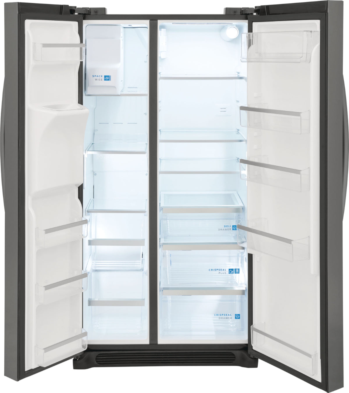 Frigidaire - Gallery 36 in. Wide 22.3 Cu. Ft. Side-by-Side Counter-Depth Refrigerator - Black Stainless Steel