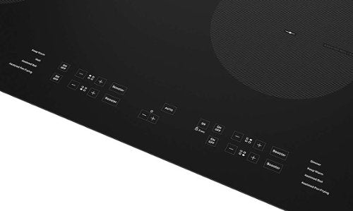Whirlpool - 30 in. Wide 4 element Built-In Electric Induction Cooktop with Quick Cleanup - Black