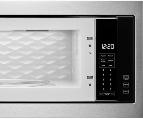 Whirlpool - 1.1 Cu. Ft. Built-In Microwave with Slim Trim Kit - Stainless Steel