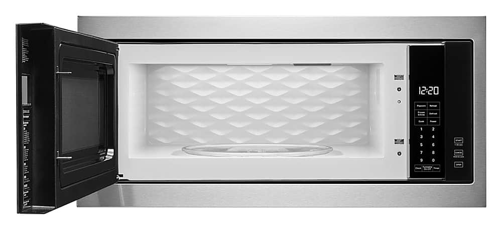 Whirlpool - 1.1 Cu. Ft. Built-In Microwave with Slim Trim Kit - Stainless Steel