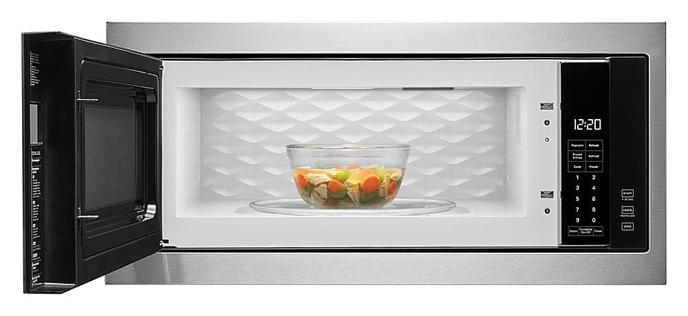 Whirlpool - 1.1 Cu. Ft. Built-In Microwave with Slim Trim Kit - Stainless Steel