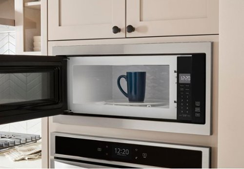 Whirlpool - 1.1 Cu. Ft. Built-In Microwave with Slim Trim Kit - Stainless Steel