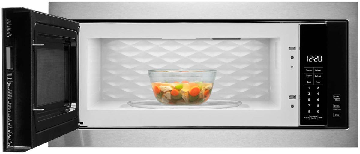 Whirlpool - 1.1 Cu. Ft. Built-In Microwave with Slim Trim Kit - Stainless Steel