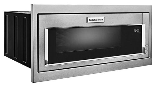 KitchenAid - 1.1 Cu. Ft. Built-In Low Profile Microwave with Slim Trim Kit - Stainless Steel
