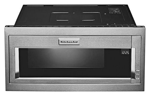 KitchenAid - 1.1 Cu. Ft. Built-In Low Profile Microwave with Slim Trim Kit - Stainless Steel