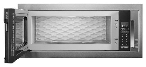 KitchenAid - 1.1 Cu. Ft. Built-In Low Profile Microwave with Slim Trim Kit - Stainless Steel
