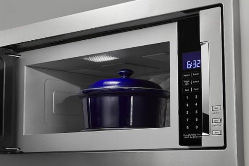 KitchenAid - 1.1 Cu. Ft. Built-In Low Profile Microwave with Slim Trim Kit - Stainless Steel