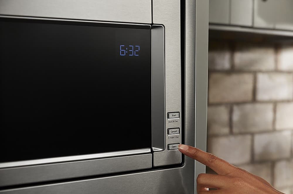 KitchenAid - 1.1 Cu. Ft. Built-In Low Profile Microwave with Slim Trim Kit - Stainless Steel