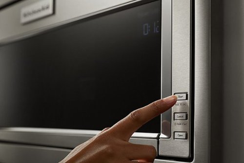 KitchenAid - 1.1 Cu. Ft. Built-In Low Profile Microwave with Slim Trim Kit - Stainless Steel