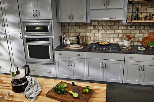 KitchenAid - 1.1 Cu. Ft. Built-In Low Profile Microwave with Slim Trim Kit - Stainless Steel